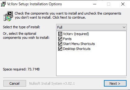 Windows10でWSL上Xサーバーアプリを動かす